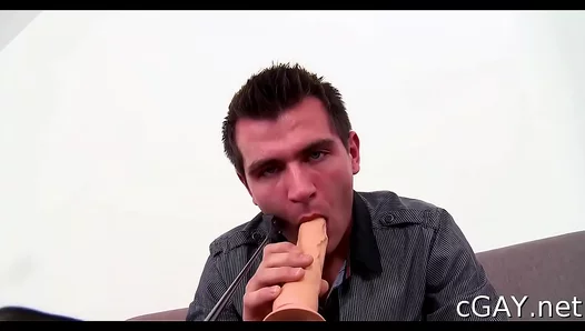 Hunks Engage in Ribald Homo Sex with Dick–Sucking and Cum–Filled Bliss