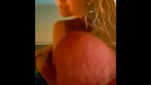 Beach Babe Shows Off in Bathing Suit During Sexy Solo Trib Payoff