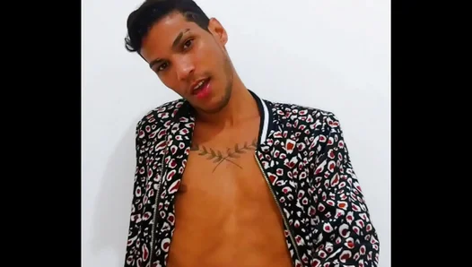 Jacks Off to Big Cock Cum in Brazilian Masturbation Scene