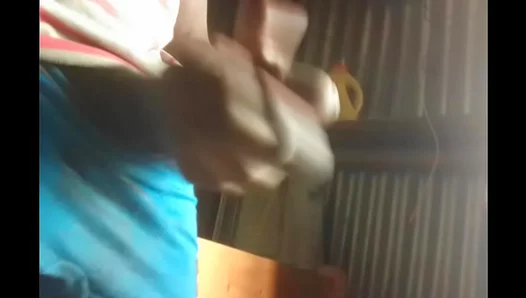 Wet Morning Handjob With Hairy Black Cock