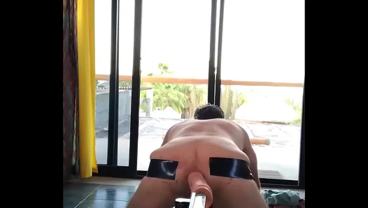 Improving Lighting: Sissy Solo Boy 18+ Squirts While Masturbating on Dildo