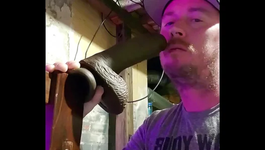 Exploring New BBC Dildo in a Hot Gay Blowjob Session