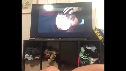 Watching Porn: Bear Masturbates While Enjoying Explicit Gay Clips