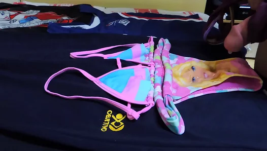 Cumming On Barbie's Lacy Bikini In A Steamy Fetish Session