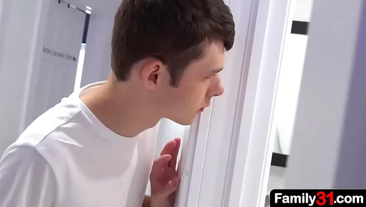 Stepdad and StepSon Succumb to Temptation in Hot Shower Sex Scene