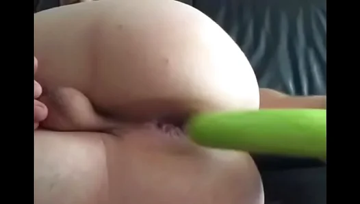 Cucumber Toy Play: Amateur Gay Anal Fun With A Vegetarian Twist