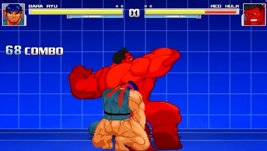 Ryu Fucks Hulk and Red Hulk in Intense Yaoi Game Action
