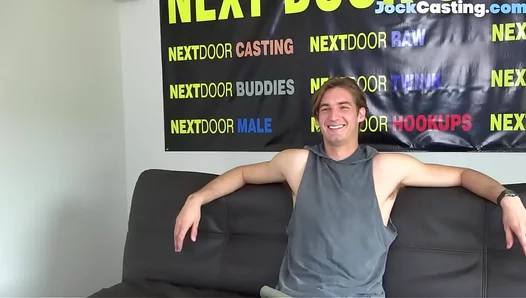 Hung Straight Jock Enjoys Intense Masturbation Session During Casting Audition