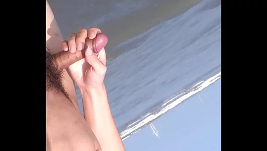 Beachside Masturbation: Naked Guy Cums Outdoors