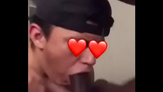 Twink 18+ Sucks Big Black Cock In Steamy Gay Porn Session