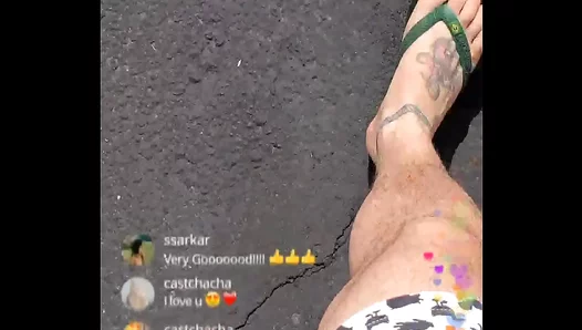 Big Dick Fetish Fun: Outdoor Gay Foot Play Session