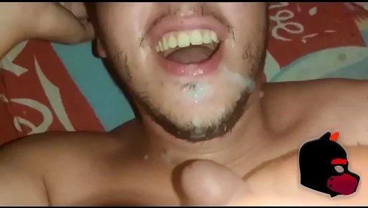 Amateur Gay Blowjob in Tent Ends with Fiery Facial Cumshot