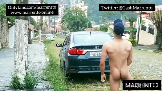 Marrento Shows Off His Cock in Broad Daylight on Busy Street
