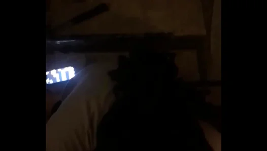Black Amateur Stud Enjoys Intense Gloryhole Blowjob Action
