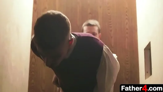 Catholic Boy 18+ Tempts Best Friend for Secret Gay Fun in Confession Booth