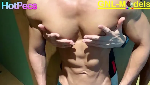 Asian Muscle Man Gets Worshiped in Hot Nipple Play & Pec Sucking Scene