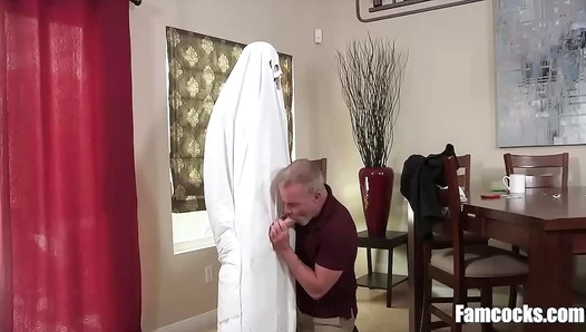 Step Dad Takes Control As He Fucks His StepSon Hardcore On Halloween Night