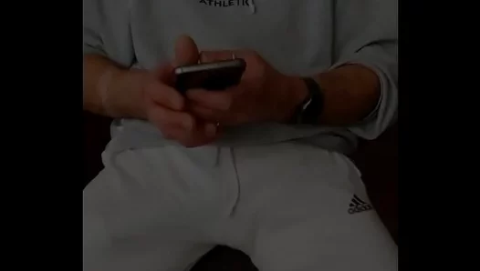 Gio Gets Excited with Phone Bulge in Hot Outdoor Gay Solo Session