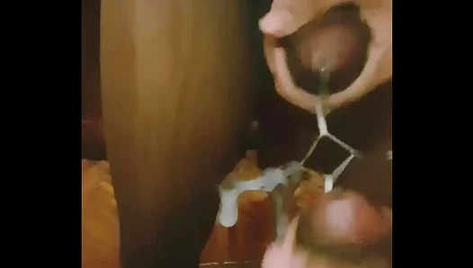 Hearty Cumshot During Intense Gay Masturbation Session