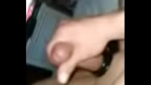 Guy Masturbates to Big Cock Fantasies in Solo Cumshot Session