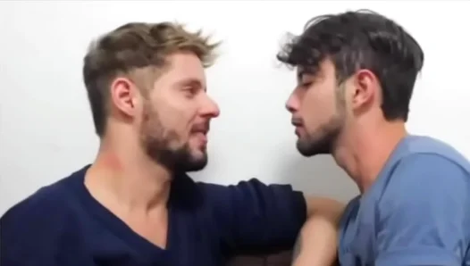 Passionate Kiss Ignites IntenseGay Passion Between Two Hunky Men
