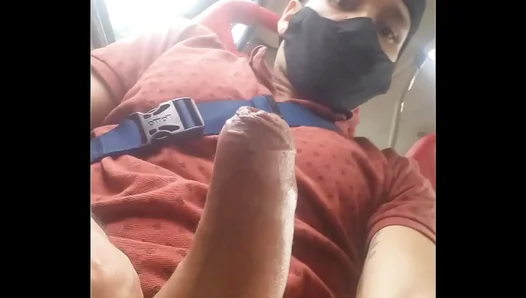 Carlos Cums Intensely On Public Bus, Caught in Hot Jerk Off Act