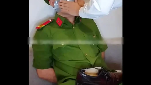 Vietnamese Cops Kha Phan & Thien Hy Heat Up The Station In Steamy Police Uniform Scene