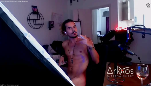 Swedish Hunk Shows Off Painted Body in Hot Live Masturbation Session