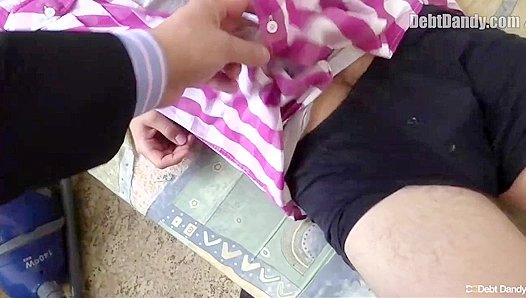 Debt Dandy's Horny Hottie Bangs Hard in Barren Apartment