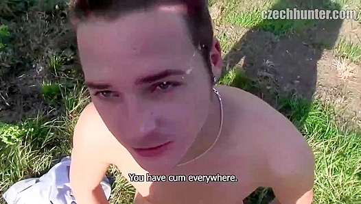 XXX Gay - Pretty Boy Takes Facial After Outdoor Sex Session