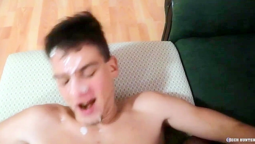 Horny Czech Stud Gets Facial by Strapping Guy - XXX Gay