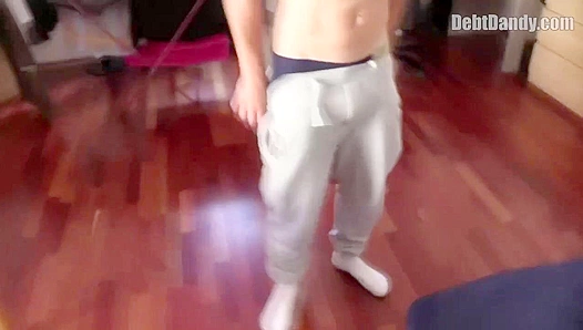 Blonde Hunk Begging for Rough Cock - Debt Dandy