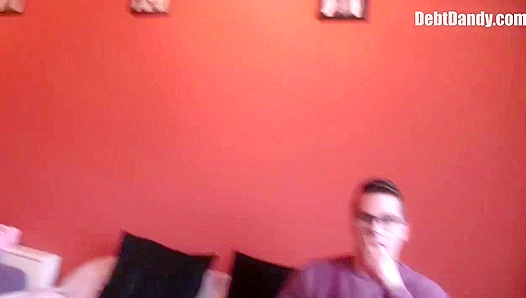 Hairy Chubby Hottie in Glasses Gets Fucked Hard - Debt Dandy Style