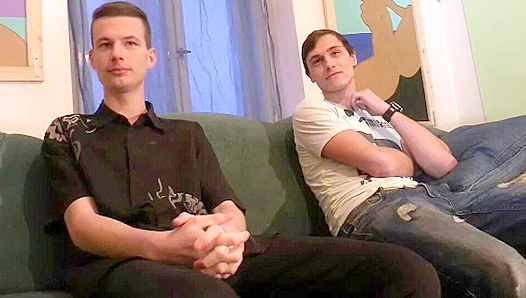 Two Young Czech Boys Battle for a Hard Cock - XXX Gay