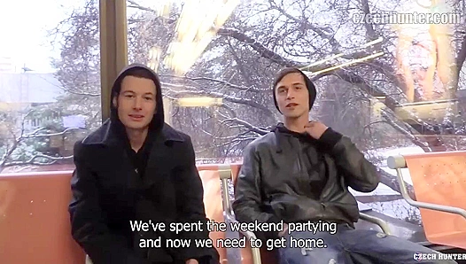 Two Young Czech Boys Battle for a Hard Cock - XXX Gay