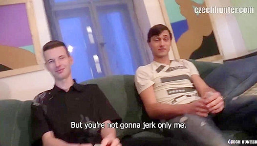 Two Young Czech Boys Battle for a Hard Cock - XXX Gay