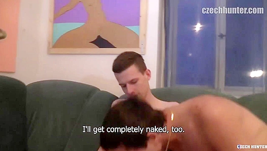 Two Young Czech Boys Battle for a Hard Cock - XXX Gay