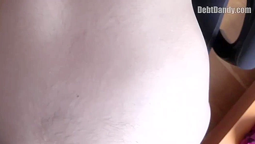 Indebted Bald Beauty Takes a Massive Facial - Debt Dandy