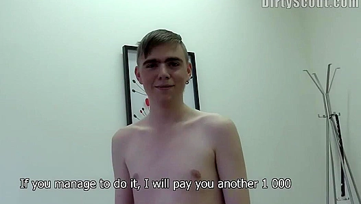 Tattooed Twink Eats Cum, Gets Savagely Fucked - Dirty Scout