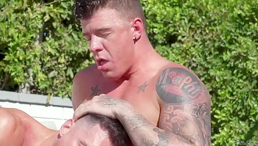 Tristan Hunter, Johnny Ford & JJ Knight - Hot Outdoor Threesome Adventure