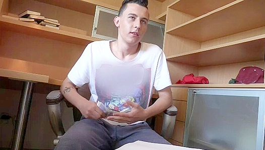 POV - Desperate Twink Sucks Huge Cock to Settle His Debts