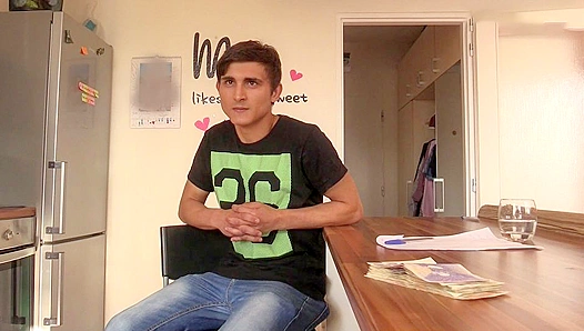 Sad Czech Cutie Pays Off Debt with Big-Dicked Stud