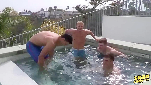 Beefy Dudes Go Wild - Amateur Foursome with Sean Cody's Hottest Guys!