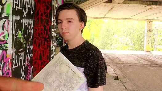 Cute Teen Twink with Soft Belly Fucks Publicly - XXX Gay