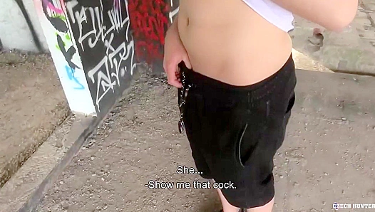 Cute Teen Twink with Soft Belly Fucks Publicly - XXX Gay