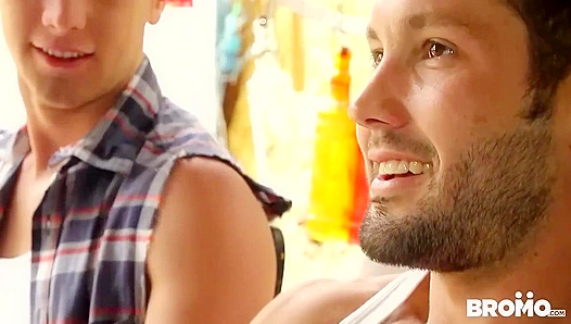 Raw Hardcore Threesome - Tobias, Brandon Evans, and Jeff Powers Go Condomless