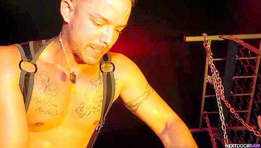 Brutal Gay Anal Banging - Michael Boston & Nic Sahara Go Raw Next Door