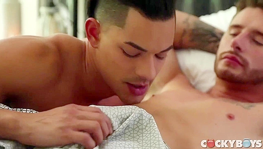 Josh Moore & Ethan Slade - Interracial Ass Fucking cockyboys