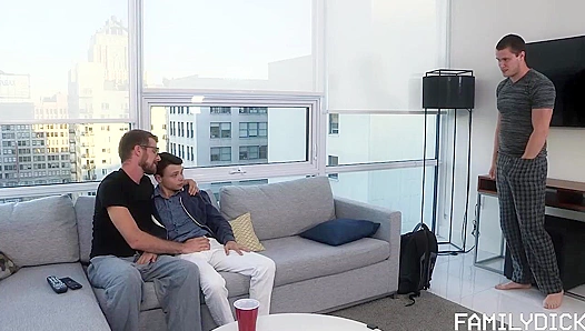 Damien & Alex - Intense Threesome Anal Action - Family Dick Frenzy