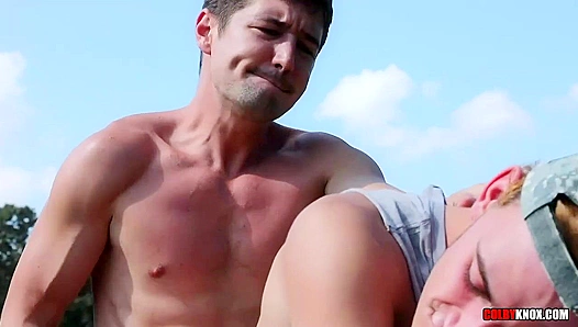 Colby Chambers and Scotty Knox Pound Each Other Hard Outdoors